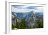 California, Yosemite National Park, Half Dome, North Dome and Mount Watkins-Bernard Friel-Framed Premium Photographic Print