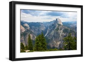 California, Yosemite National Park, Half Dome, North Dome and Mount Watkins-Bernard Friel-Framed Photographic Print