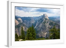 California, Yosemite National Park, Half Dome, North Dome and Mount Watkins-Bernard Friel-Framed Photographic Print