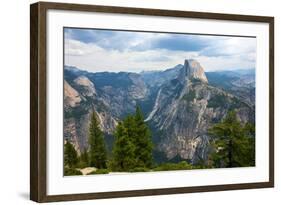 California, Yosemite National Park, Half Dome, North Dome and Mount Watkins-Bernard Friel-Framed Photographic Print