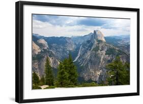 California, Yosemite National Park, Half Dome, North Dome and Mount Watkins-Bernard Friel-Framed Photographic Print