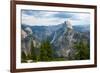 California, Yosemite National Park, Half Dome, North Dome and Mount Watkins-Bernard Friel-Framed Photographic Print