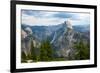 California, Yosemite National Park, Half Dome, North Dome and Mount Watkins-Bernard Friel-Framed Photographic Print