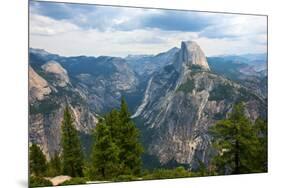 California, Yosemite National Park, Half Dome, North Dome and Mount Watkins-Bernard Friel-Mounted Photographic Print