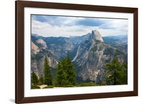 California, Yosemite National Park, Half Dome, North Dome and Mount Watkins-Bernard Friel-Framed Photographic Print