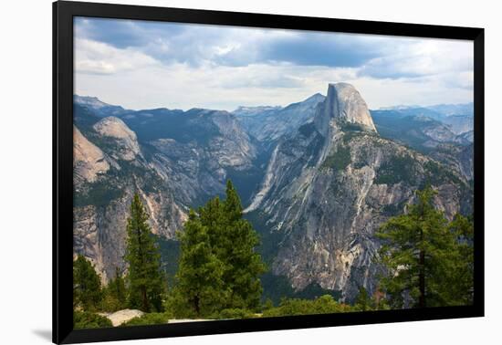 California, Yosemite National Park, Half Dome, North Dome and Mount Watkins-Bernard Friel-Framed Photographic Print