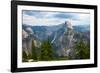 California, Yosemite National Park, Half Dome, North Dome and Mount Watkins-Bernard Friel-Framed Premium Photographic Print