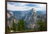 California, Yosemite National Park, Half Dome, North Dome and Mount Watkins-Bernard Friel-Framed Premium Photographic Print