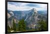 California, Yosemite National Park, Half Dome, North Dome and Mount Watkins-Bernard Friel-Framed Premium Photographic Print