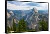 California, Yosemite National Park, Half Dome, North Dome and Mount Watkins-Bernard Friel-Framed Stretched Canvas