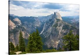 California, Yosemite National Park, Half Dome, North Dome and Mount Watkins-Bernard Friel-Stretched Canvas