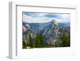 California, Yosemite National Park, Half Dome, North Dome and Mount Watkins-Bernard Friel-Framed Photographic Print