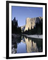 California, Yosemite National Park, Merced River, Cathedral Beach and El Capitan, USA-Michele Falzone-Framed Premium Photographic Print