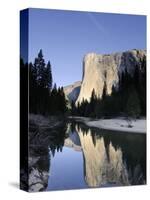 California, Yosemite National Park, Merced River, Cathedral Beach and El Capitan, USA-Michele Falzone-Stretched Canvas