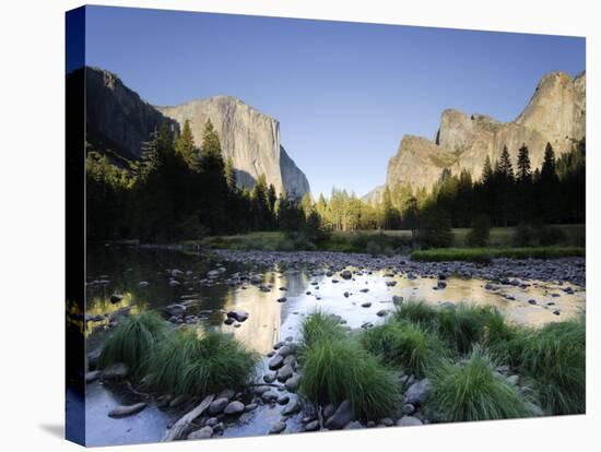 California, Yosemite National Park, Merced River, El Capitan and Valley View, USA-Michele Falzone-Stretched Canvas