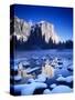 California, Yosemite National Park, Yosemite Valley, Snowy Landscape Of El Capitan-Design Pics-Stretched Canvas