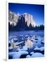 California, Yosemite National Park, Yosemite Valley, Snowy Landscape Of El Capitan-Design Pics-Framed Photographic Print
