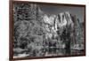 California, Yosemite NP. Yosemite Falls Reflects in the Merced River-Dennis Flaherty-Framed Photographic Print