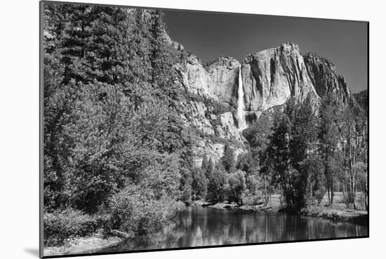 California, Yosemite NP. Yosemite Falls Reflects in the Merced River-Dennis Flaherty-Mounted Photographic Print