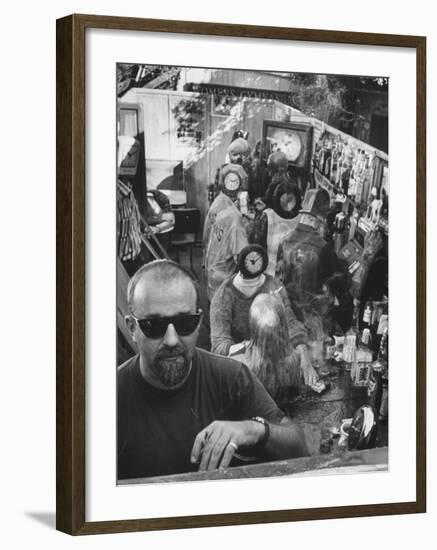 Californian Sculptor Edward Kienholz and His "Beanery"-Ralph Crane-Framed Premium Photographic Print