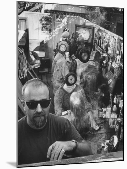 Californian Sculptor Edward Kienholz and His "Beanery"-Ralph Crane-Mounted Premium Photographic Print