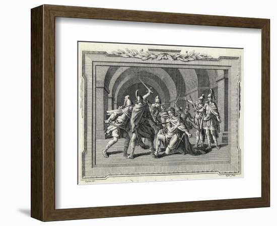 Caligula is Assassinated by the Praetorian Guard-Luyken-Framed Art Print