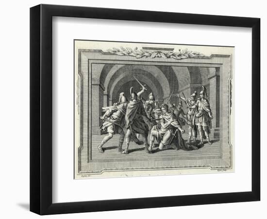 Caligula is Assassinated by the Praetorian Guard-Luyken-Framed Art Print