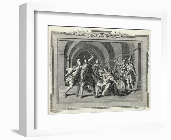 Caligula is Assassinated by the Praetorian Guard-Luyken-Framed Art Print