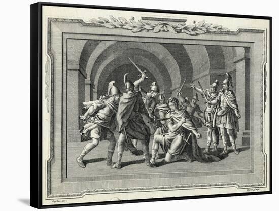 Caligula is Assassinated by the Praetorian Guard-Luyken-Framed Stretched Canvas