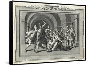 Caligula is Assassinated by the Praetorian Guard-Luyken-Framed Stretched Canvas