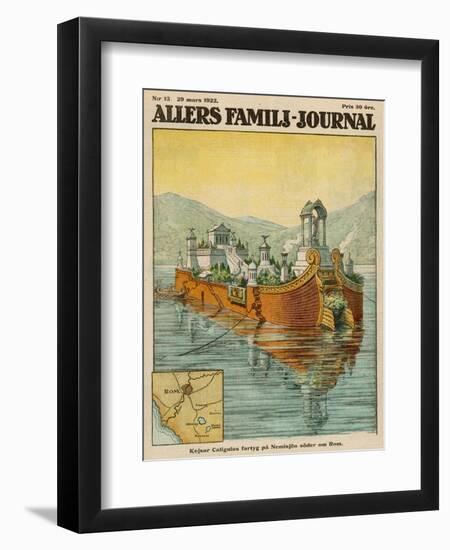 Caligula's Floating Palace on Lake Nemi, Near Rome-null-Framed Art Print