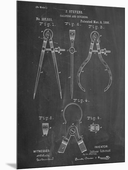 Caliper And Divider Tool Patent-null-Mounted Art Print