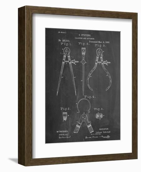 Caliper And Divider Tool Patent-null-Framed Art Print