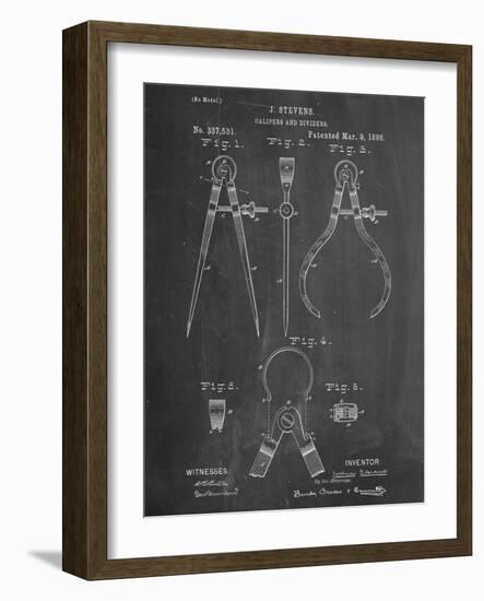 Caliper And Divider Tool Patent-null-Framed Art Print