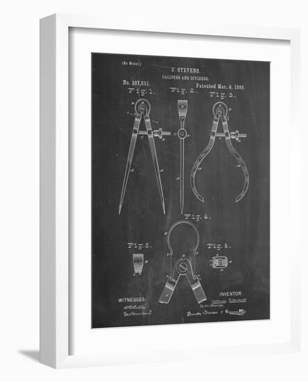 Caliper And Divider Tool Patent-null-Framed Art Print