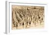 Calisthenics on the Beach-null-Framed Art Print