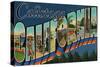 Calistoga, California - Large Letter Scenes-Lantern Press-Stretched Canvas