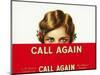 Call Again Brand Cigar Box Label-Lantern Press-Mounted Art Print