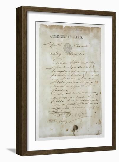 Call from Maximilien de Robespierre-null-Framed Giclee Print