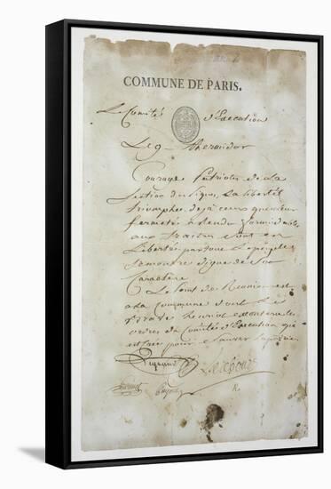 Call from Maximilien de Robespierre-null-Framed Stretched Canvas