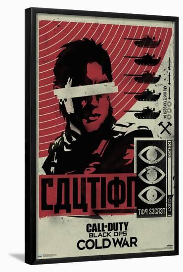 Call of Duty: Black Ops Cold War - Caution-Trends International-Framed Poster