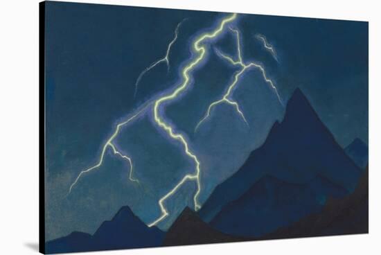 Call of the Heaven. Lightning, 1935-1936-Nicholas Roerich-Stretched Canvas