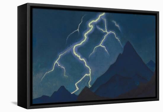 Call of the Heaven. Lightning, 1935-1936-Nicholas Roerich-Framed Stretched Canvas