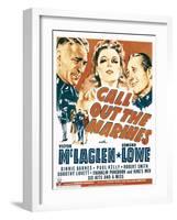 Call Out the Marines, Victor Mclaglen, Binnie Barnes, Edmund Lowe on Window Card, 1942-null-Framed Photo