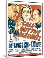 Call Out the Marines, Victor Mclaglen, Binnie Barnes, Edmund Lowe on Window Card, 1942-null-Mounted Photo