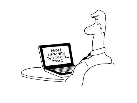 Call Technical Support Now' - Cartoon' Premium Giclee Print - Ted Goff | Call Technical Support Now' - Cartoon' Premium Giclee Print - Ted Goff |