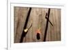 Calla Lilies on Wooden Floor-null-Framed Photo