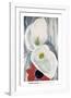 Calla Lilies with Red Anemone, 1928-Georgia O'Keeffe-Framed Art Print