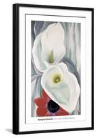 Calla Lilies with Red Anemone, 1928-Georgia O'Keeffe-Framed Art Print