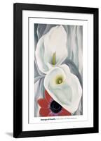 Calla Lilies with Red Anemone, 1928-Georgia O'Keeffe-Framed Art Print